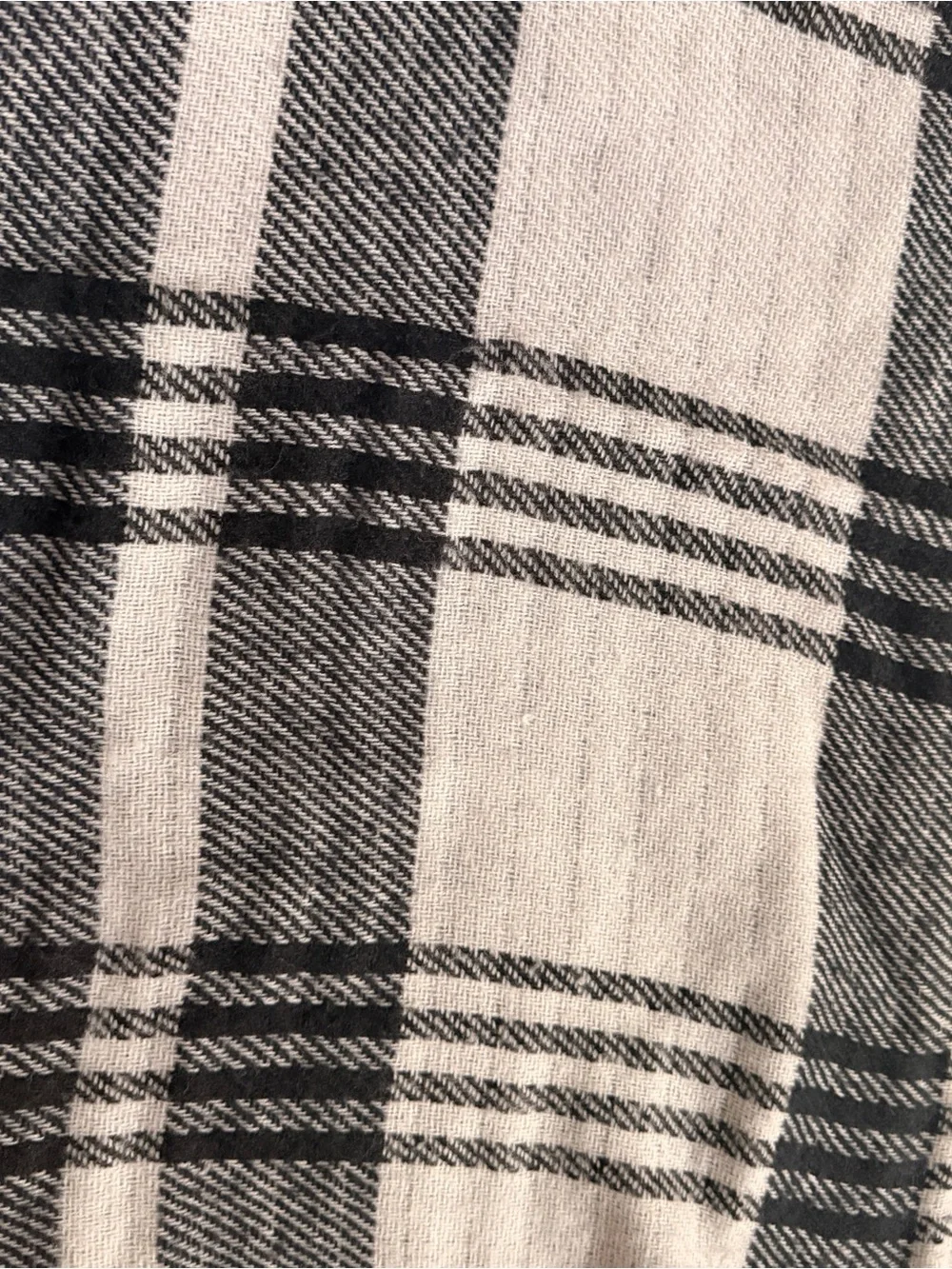 Cozy Plaid Scarf Duo - Black & White + Red & Cream